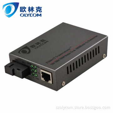 10/100/1000Mbps Wdm Single Fiber 20km Media Converter